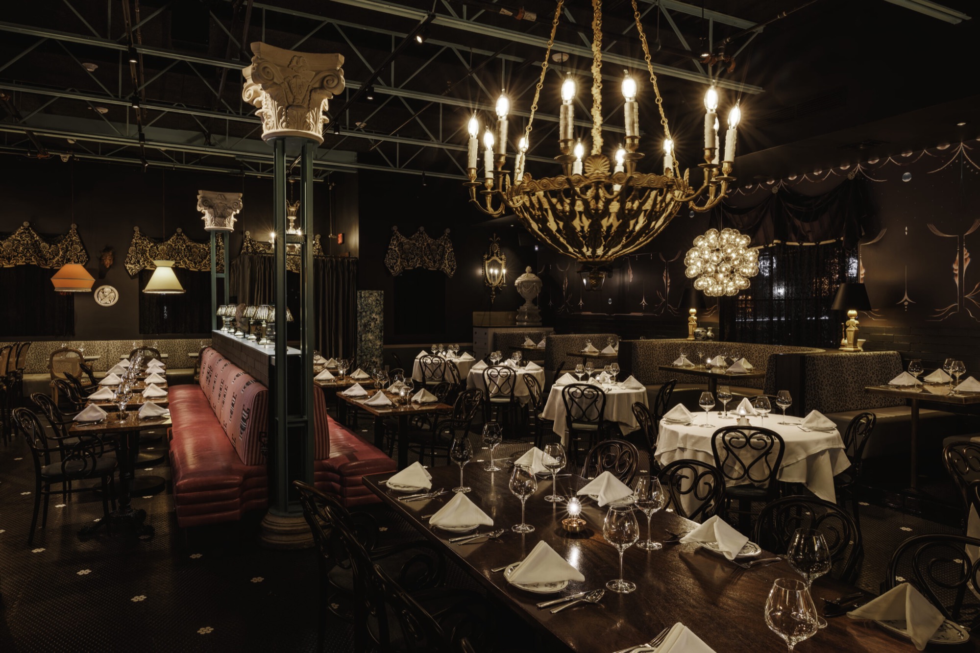 The Charles dining room, Dallas Design District